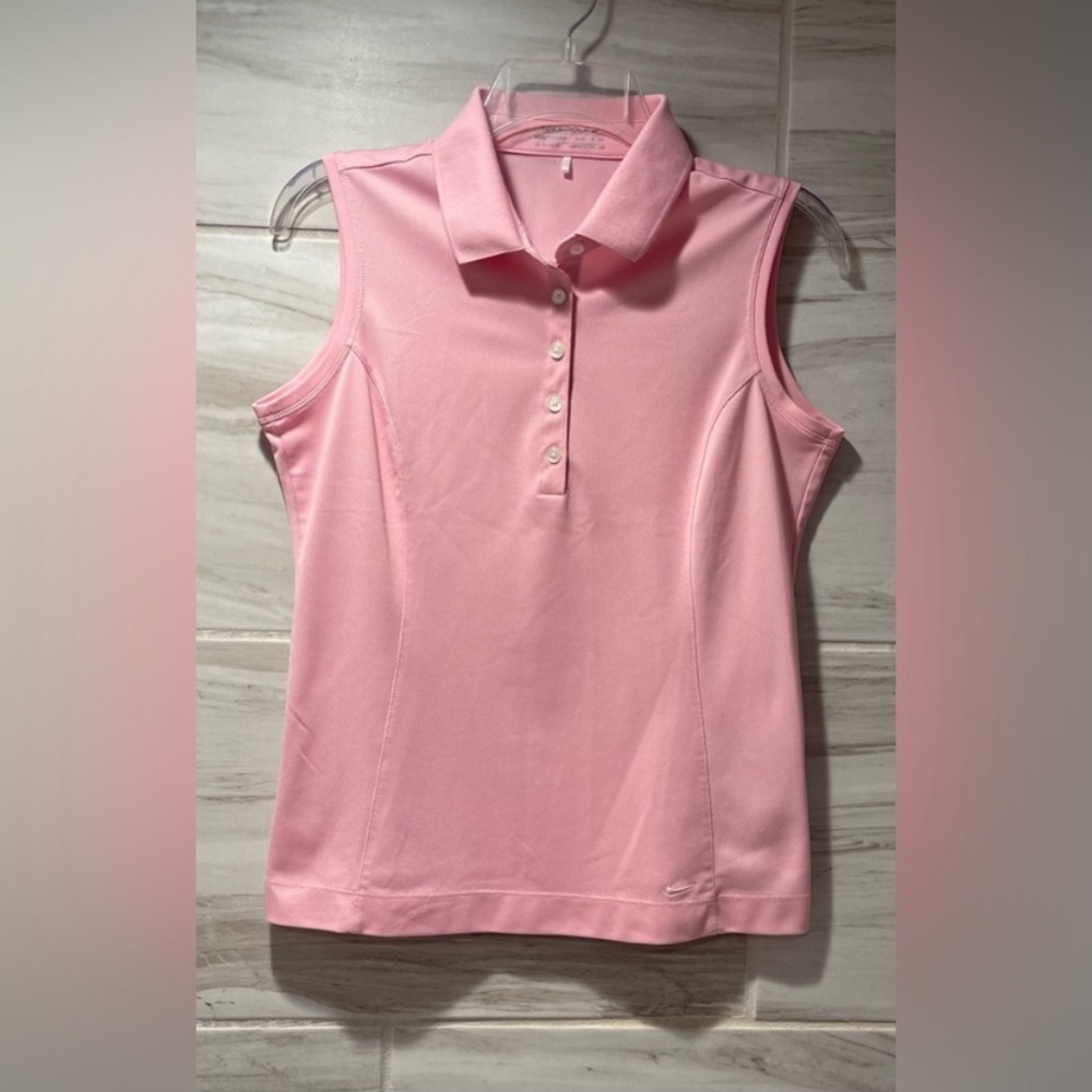 Pink Nike golf polo